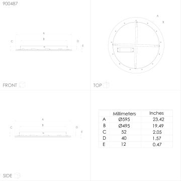 Eglo - Plafonnier LED RGBW à intensité variable LED/35W/230V 2700-6500K