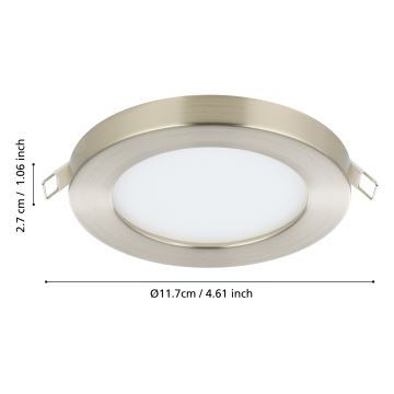 Eglo - Luminaire encastrable LED/5,5W/230V 4000K chrome