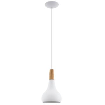 Eglo - Suspension filaire 1xE27/60W/230V d. 18 cm blanc - FSC certifié