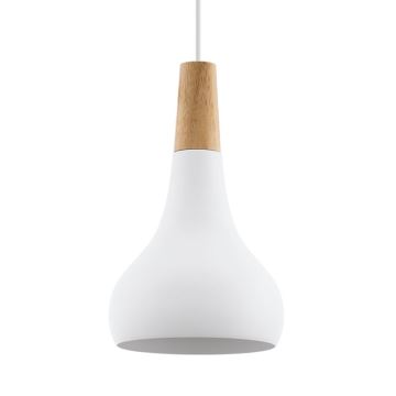 Eglo - Suspension filaire 1xE27/60W/230V d. 18 cm blanc - FSC certifié