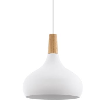 Eglo - Suspension filaire 1xE27/60W/230V d. 28 cm blanc - FSC certifié