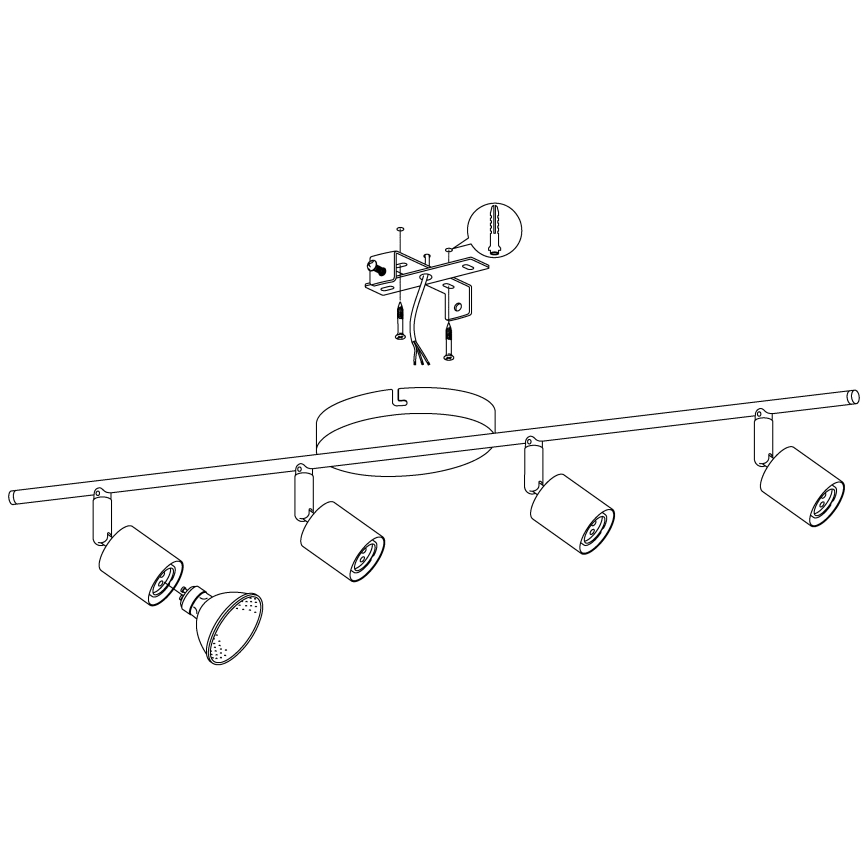 Eglo - Spot LED 4xGU10-LED/3W/230V