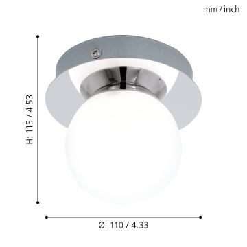 Eglo - Luminaire LED salle de bain 1xLED/3,3W/230V IP44