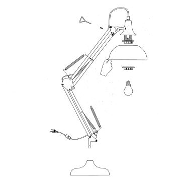 Eglo - lampe de table 1xE27/60W/230V