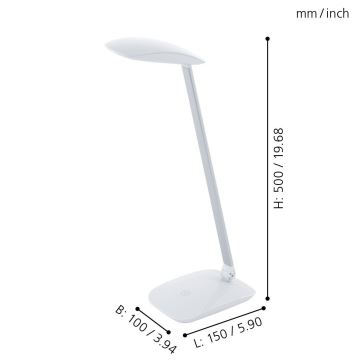 Eglo - Lampe de table LED à intensité modulable 1xLED/4,5W/12V/230V