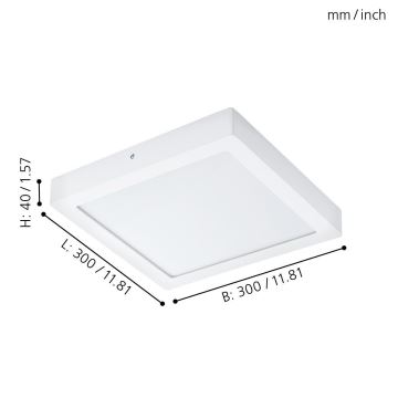 Eglo 96169 - Plafonnier LED salle de bain FUEVA 1 LED/22W/230V IP44