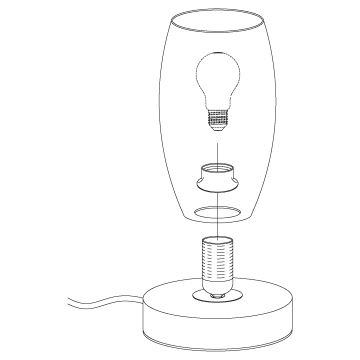 Eglo - lampe de table 1xE27/40W/230V