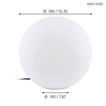 Eglo - Lampadaire extérieur 1xE27/40W/230V IP65 ø390