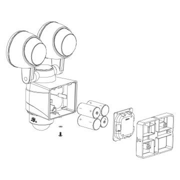 Eglo - Éclairage extérieur LED avec détecteur 2xLED/4W/4xLR1IP44