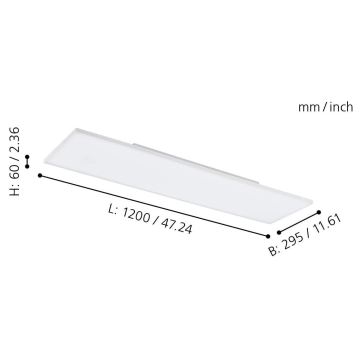 Eglo - Plafonnier à intensité variable LED RGB TURCONA-C LED/33W/230V + télécommande