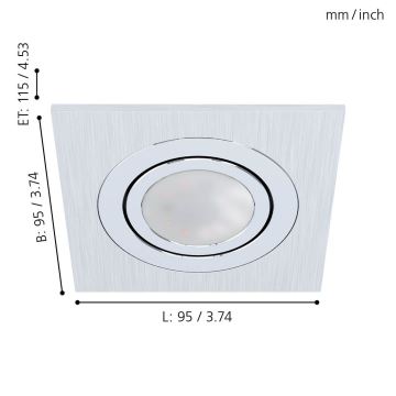 Eglo - Spot encastrable LED 1xGU10/5W/230V