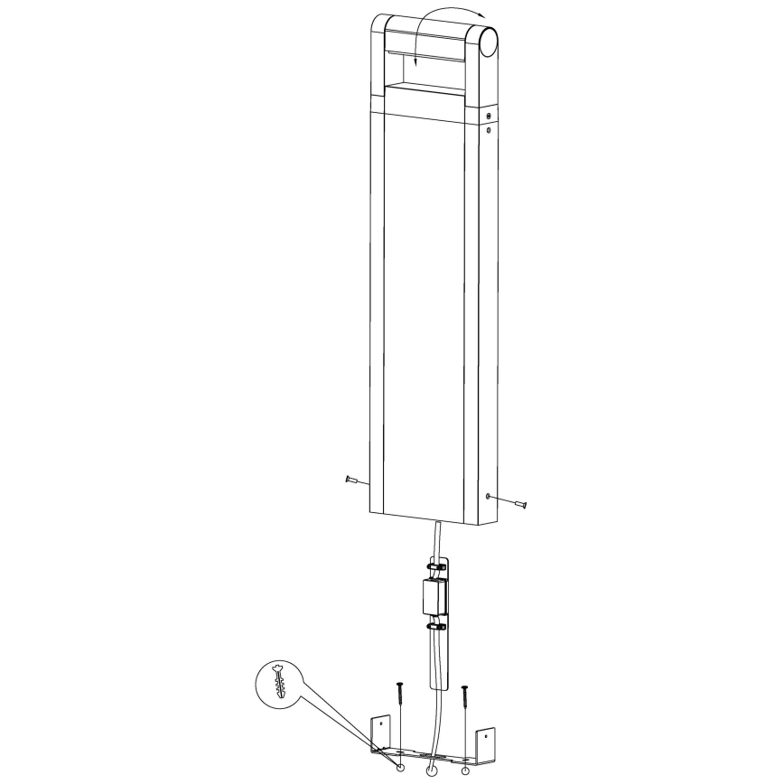 Eglo - Lampadaire LED extérieur LED/4,8W/230V IP44