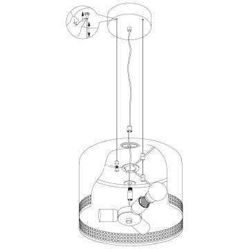 Eglo - Suspension avec fil 3xE27/40W/230V