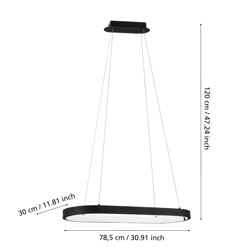 Eglo - Suspension filaire LED à intensité variable CODRIALES LED/30W/230V