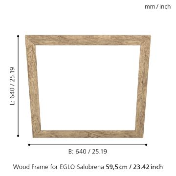 Eglo - Cadre pour luminaire 640x640 mm