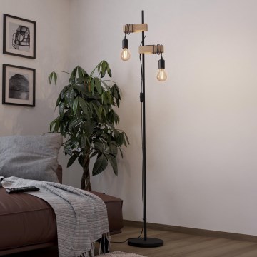 Eglo - Lampadaire 2xE27/10W/230V - certifié FSC