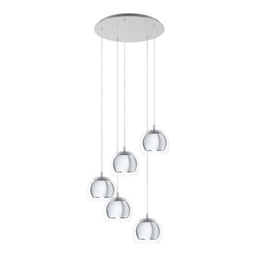 Eglo - Suspension avec fil 5xE27/28W/230V