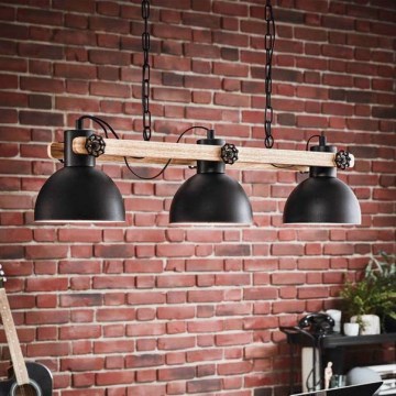 Eglo - Suspension chaîne 3xE27/28W/230V - FSC certifié