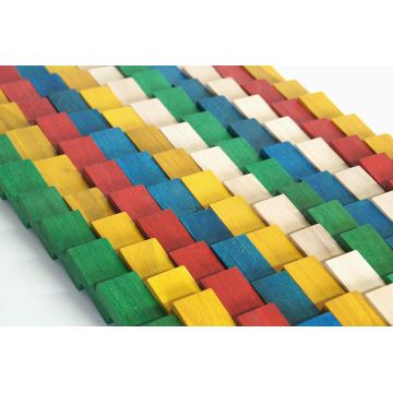 EkoToys - Dominos en bois coloré 430 pce