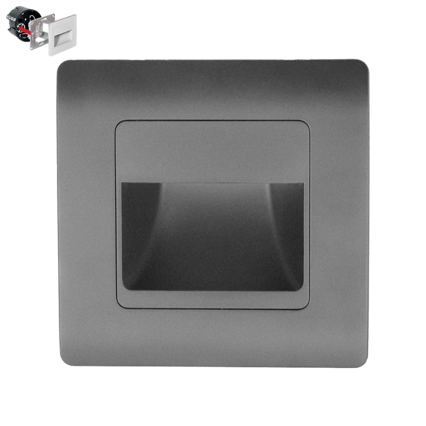 Emithor 70439 - Spot d'escalier STEP LIGHT LED/1W/230V anthracite