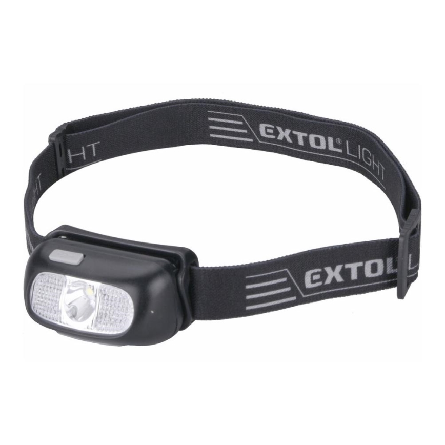 Extol - Lampe frontale LED/5W/1000 mAh/3,7V IPX5 noire