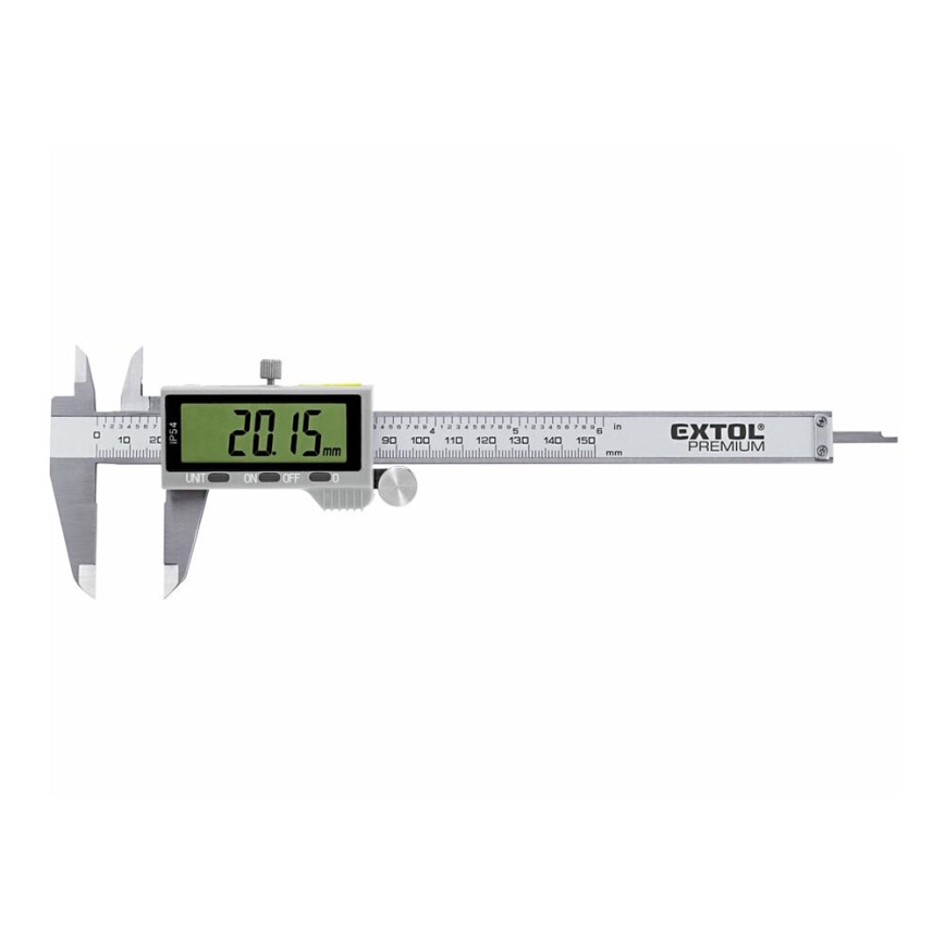 Extol Premium - Mètre numérique à coulisse pour métaux 0-150 mm 1xCR1632 IP54