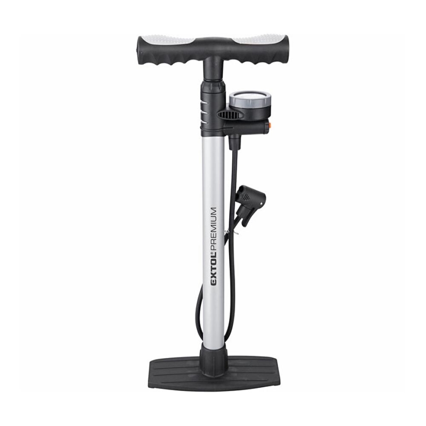 Extol Premium - Pompe à vélo avec manomètre et robinet de vidange