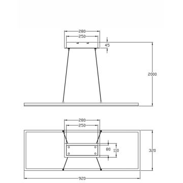 Fabas Luce 3394-45-282 - Suspension filaire à intensité variable LED BARD LED/52W/230V 3000K anthracite