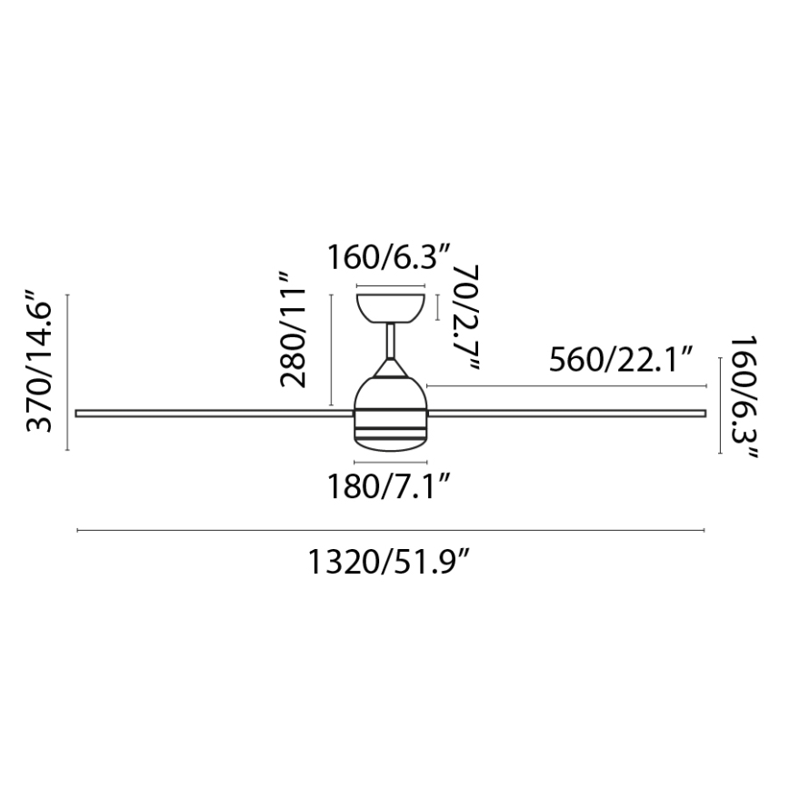 FARO 33524WP - Ventilateur de plafond LED POROS L LED/19W/230V d. 132 cm SMART + Télécommande