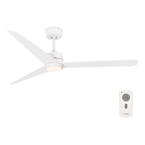 FARO 33722 - Ventilateur de plafond NU LED/18W/230V blanc d. 132 cm + télécommande
