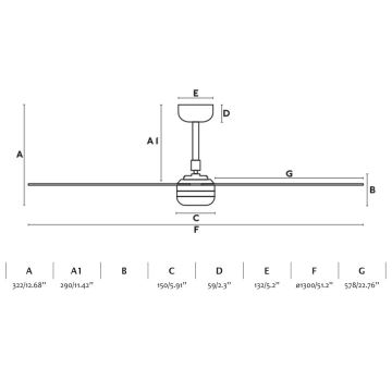 FARO 33814WP-20 - Ventilateur de plafond à intensité variable PUNT M LED/24W/230V 3000K/4200K/6500K blanc d. 130 cm SMART + télécommande