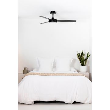 FARO 34261 - Ventilateur de plafond BARTH LED/24W/230V noir + télécommande