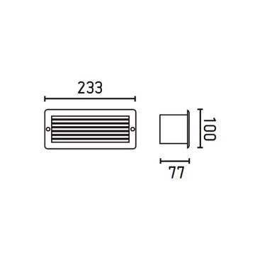 FARO 71480 - Applique murale extérieure ESCA 1xE27/40W/230V IP44