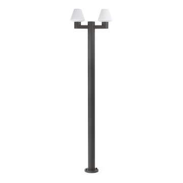 FARO - Lampadaire d'extérieur MISTU 2xE27/15W/230V IP44