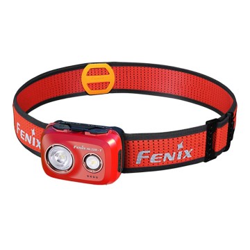 Fenix HL32RTRED - Lampe frontale LED rechargeable LED/USB IP66 800 lm 300 h rouge/orange