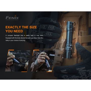 Fenix PD35V30 - Lampe frontale rechargeable LED/2xCR123A IP68 1700 lm 230 hrs
