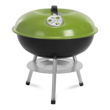 Fieldmann - Grill de table à charbon de bois vert/noir