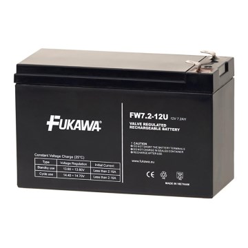 FUKAWA FW 7,2-12 F2U - Batterie au plomb 12V/7,2Ah/faston 6,3mm