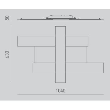 Gea Luce DOHA P G B - Plafonnier LED DOHA LED/50W/230V 104 cm blanc