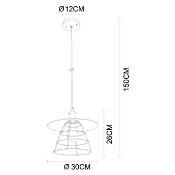 Globo - Suspension filaire 1xE27/60W/230V