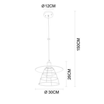 Globo - Suspension filaire 1xE27/60W/230V