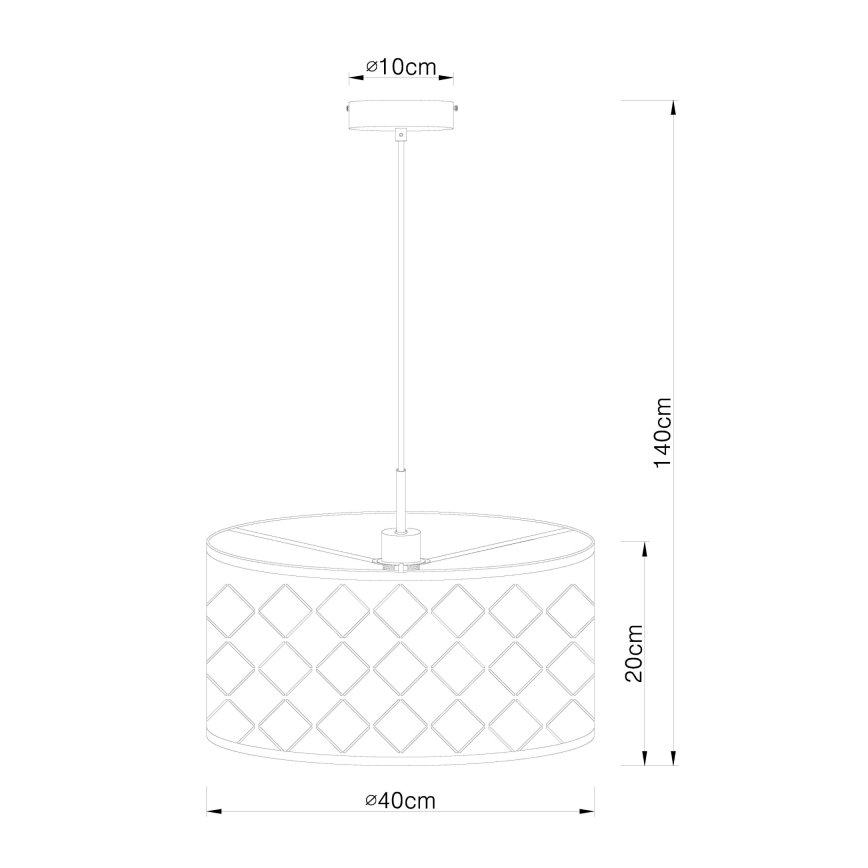 Globo - Suspension filaire 1xE27/60W/230V