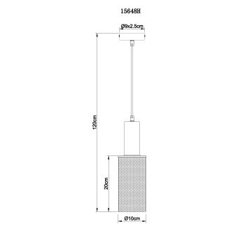 Globo - Suspension filaire 1xE27/60W/230V noir