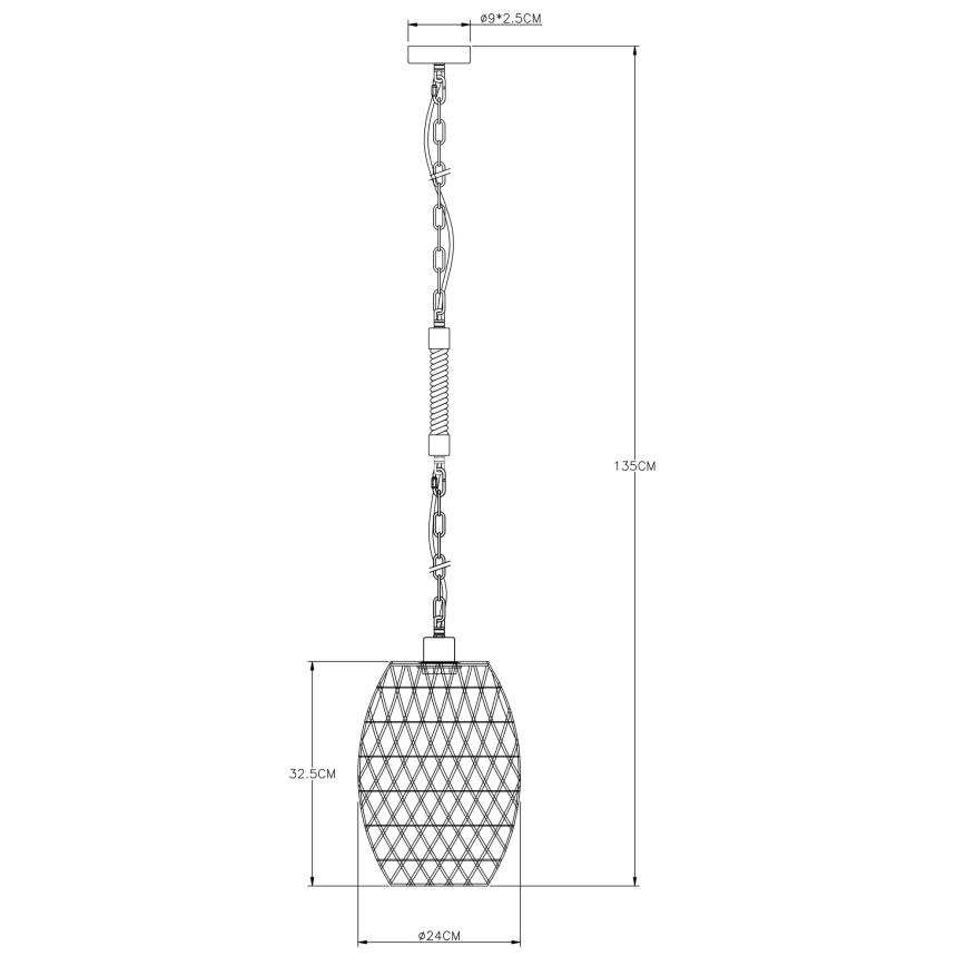 Globo - Suspension sur chaîne 1xE27/60W/230V