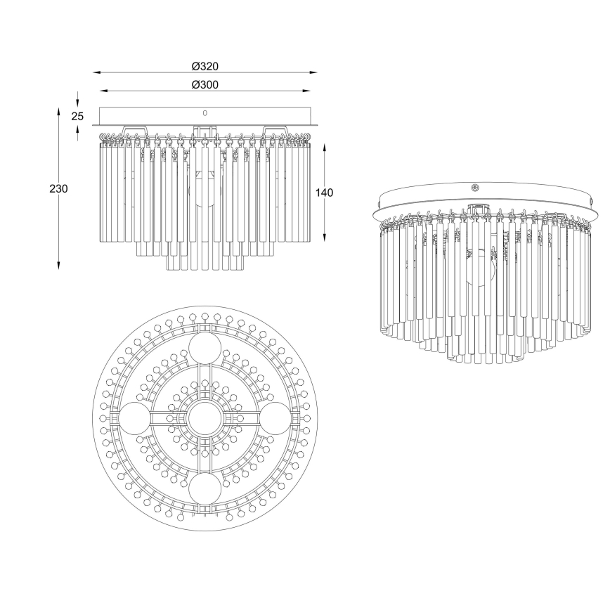 Globo - Plafonnier 5xE14/40W/230V