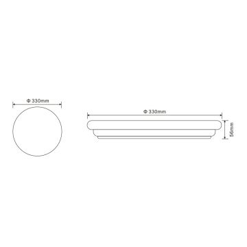 GLOBO 32118-24 - Plafonnier extérieur LED DORI 1xLED/24W/230V IP54