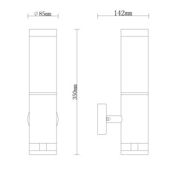 Globo - Applique murale d'extérieur 1xE27/15W/230V IP44