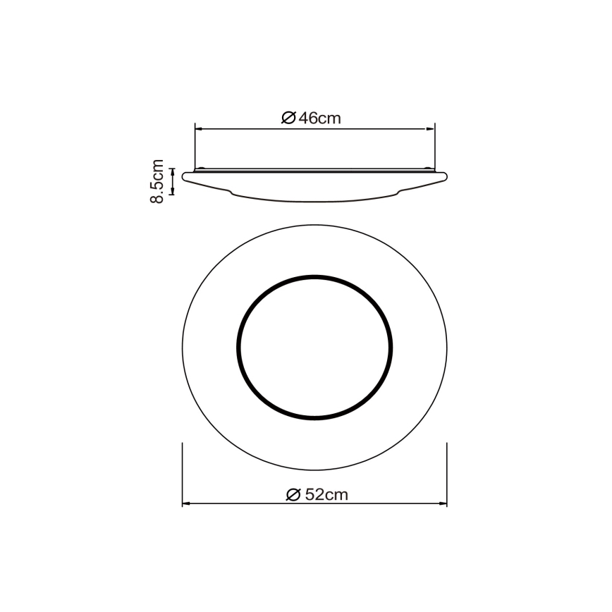 Globo - Plafonnier LED/24W/230V 3000/4500/6500K