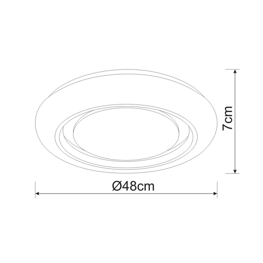 Globo - Plafonnier à intensité variable LED/28W/230V + télécommande