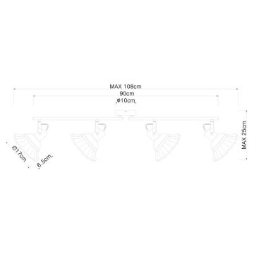 Globo - Spot 4xE27/40W/230V